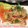 Crispy Sole w/ Papaya Salad