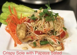 Crispy Sole With Papaya Salad