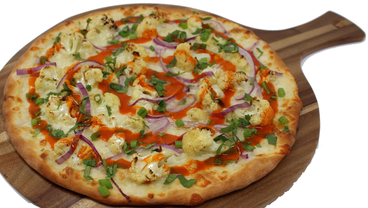 Vegan Buffalo Roasted Cauliflower Pizza