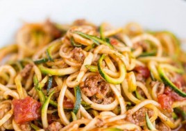 Zucchini Noodles With Meat Sauce