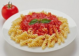 Gluten Free Spiral Pasta with tomato sauce