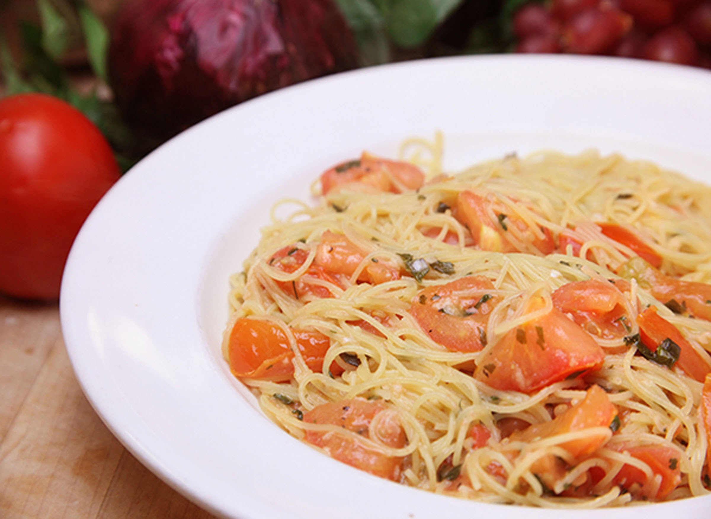 Pasta Alla Checca-Marinated Brochette