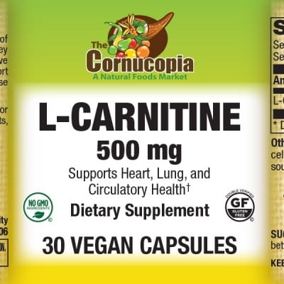 L-Carnitine 500 mg Veg Caps 30CP