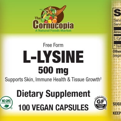 L-Lysine 500 mg Veg Caps 100CP