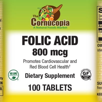 Folic Acid 800 mcg Tabs 100TB