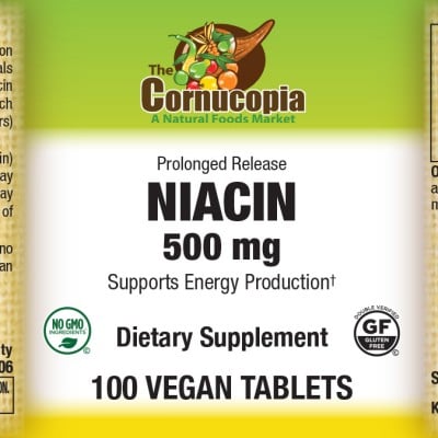 Niacin 500 mg Veg Tabs PR 100TB