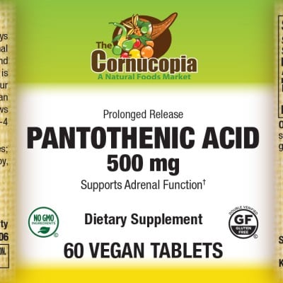 Pantothenic Acid 500 mg Veg Tabs PR