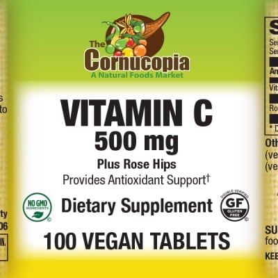 Vitamin C 500 mg Veg Tabs RH 100TB