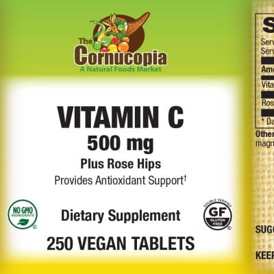 Vitamin C 500 mg Veg Tabs RH 250TB