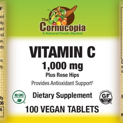 Vitamin C 1,000 mg Veg Tabs RH  100TB