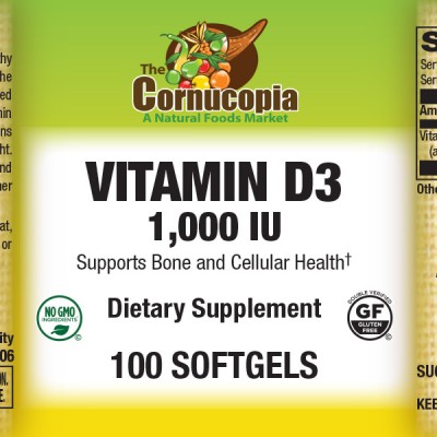 Vitamin D3 1,000 IU Softgels
