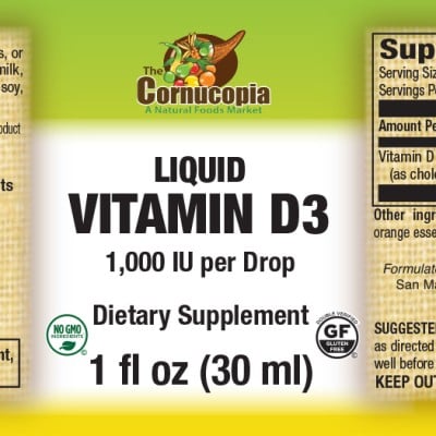 Vitamin D3 1,000 IU Liquid  10Z