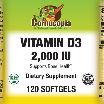 Vitamin D3 2,000 IU Softgels 