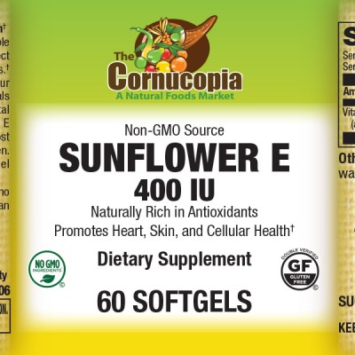 Non-GMO Sunflower E 400 IU Softgels 60SG