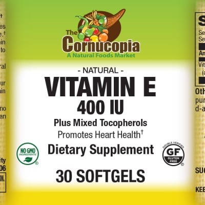 Vitamin E 400 IU Plus Mixed Tocopherols Softgels 30SG