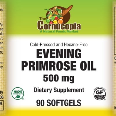 Evening Primrose Oil 500 mg Cold Pressed and Hexane Free Softgels 90SG