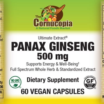 Panax Ginseng 500mg Veg Caps