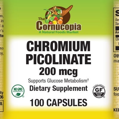 Chromium Picolinate 200 mcg Caps 100CP