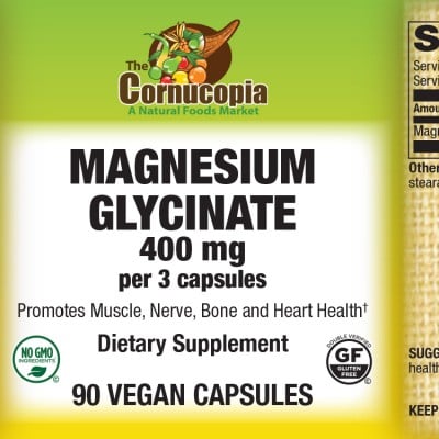 Magnesium Glycinate 400 mg Veg Caps 90CP