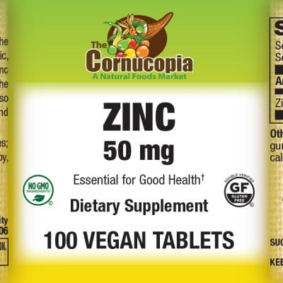Zinc 50 mg Veg Tabs