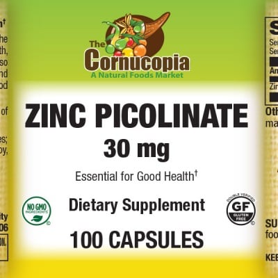 Zinc Picolinate 30 mg Caps 100CP