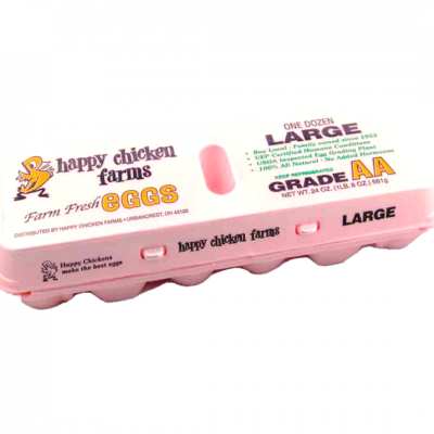 1 DOZEN EGGS HAPPY CHICKEN FARMS