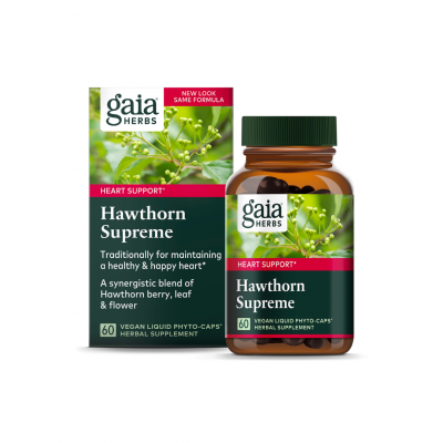 GAIA HERBS HAWTHORN SUPREME, 60 CAPS