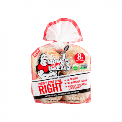 DAVE'S KILLER BREAD HAMBURGER BUNS DONE RIGHT