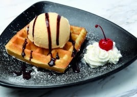 Waffle with Ice Cream