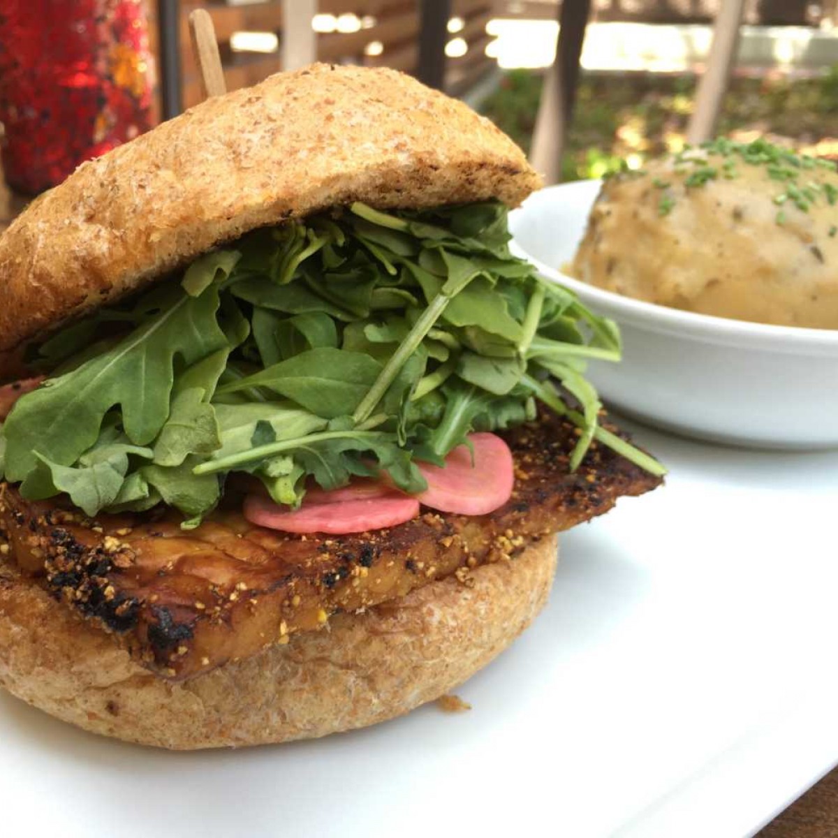 Tempeh Burger Sun Cafe Organics