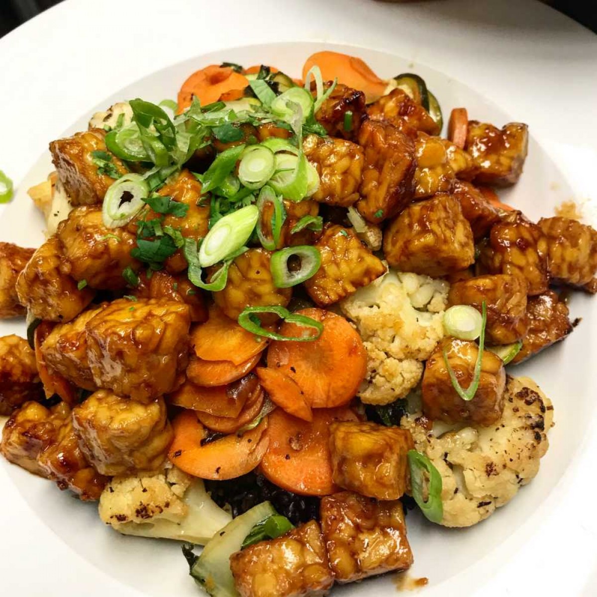 Teriyaki Tempeh Stir Fry Sun Cafe Organics