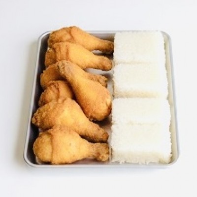 C-Soy Chicken Dumpstick with Sticky Rice