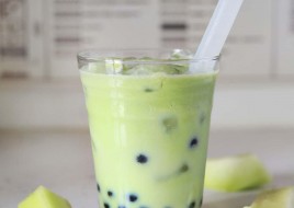 Honeydew Boba Milk Tea