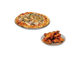 Medium 3 Topping Pizza and 6 Wings
