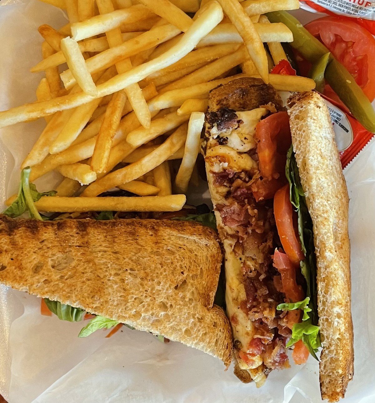 Halloumi and Bacon Sandwich