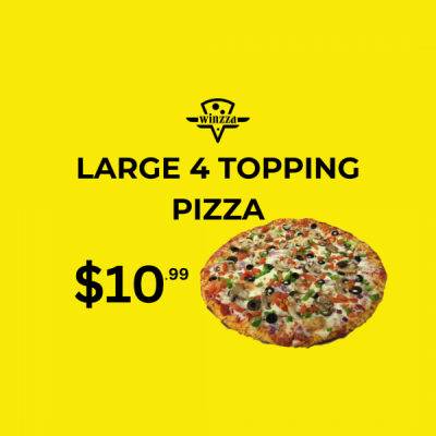 Large 4 Topping Pizza ONLINE PICK UP SPECIAL (Not Valid for Delivery)