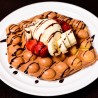 Bubble Waffle and Ice Cream and Fruits