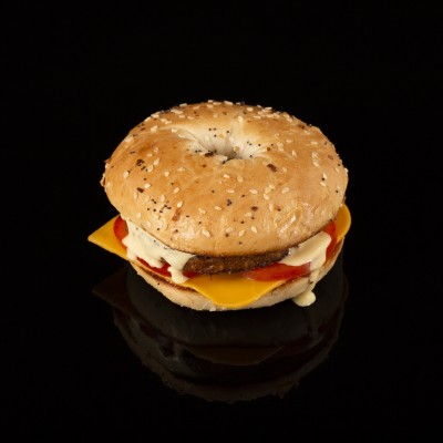 Bagel w/sausage patty