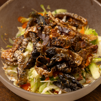 Salmon Skin Salad