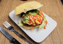 Chicken Sate  Banh Mi Sandwich 