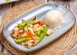 Cashew Chicken Over Rice