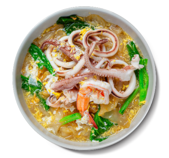 WIDE NOODLE GRAVY SEAFOOD RAD NA
