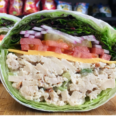 No Carb Chicken Salad Wrap - Hot