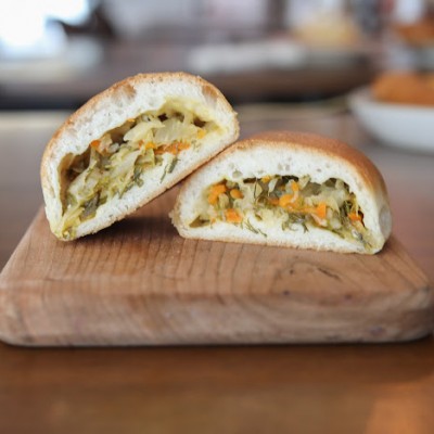 Pierogi- Cabbage Stuffed Bread Roll/ Pie