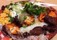Chicken Kabob and Beef Combo Plate