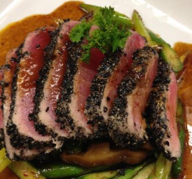 Flaming Seared Ahi Tuna