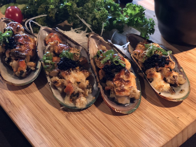 Baked Green Mussels