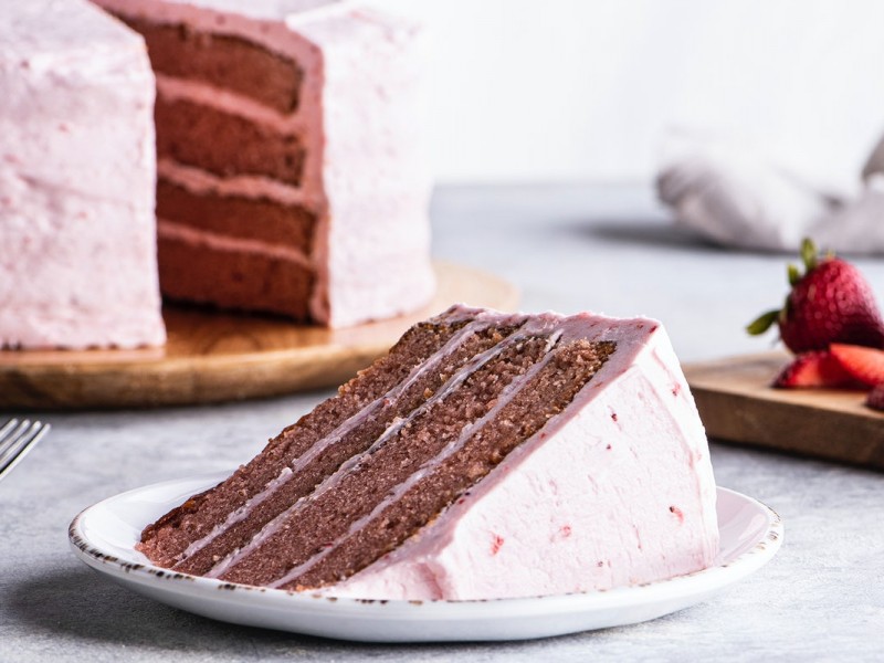Strawberry Cake Slice