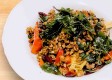 Pad Kaprow on Egg noodle