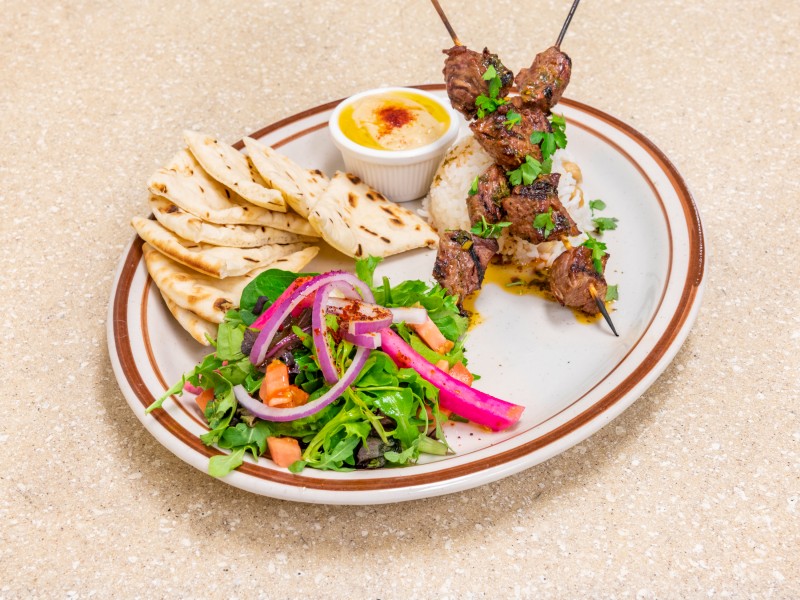 Lamb Shish Kebab Plate